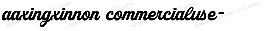 aaxingxinnon commercialuse字体转换